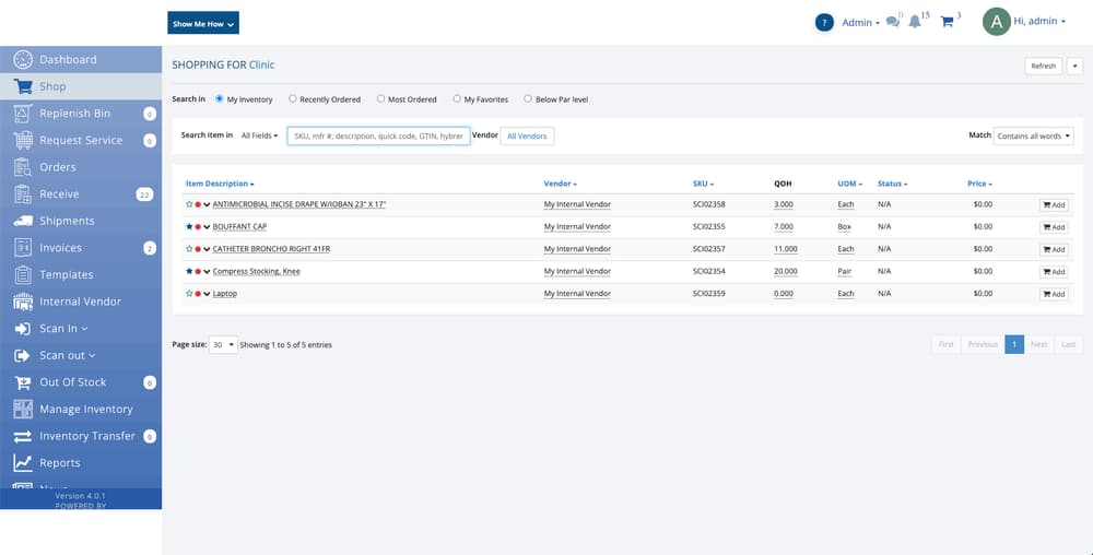 Warehouse distribution module — fulfillment tracking